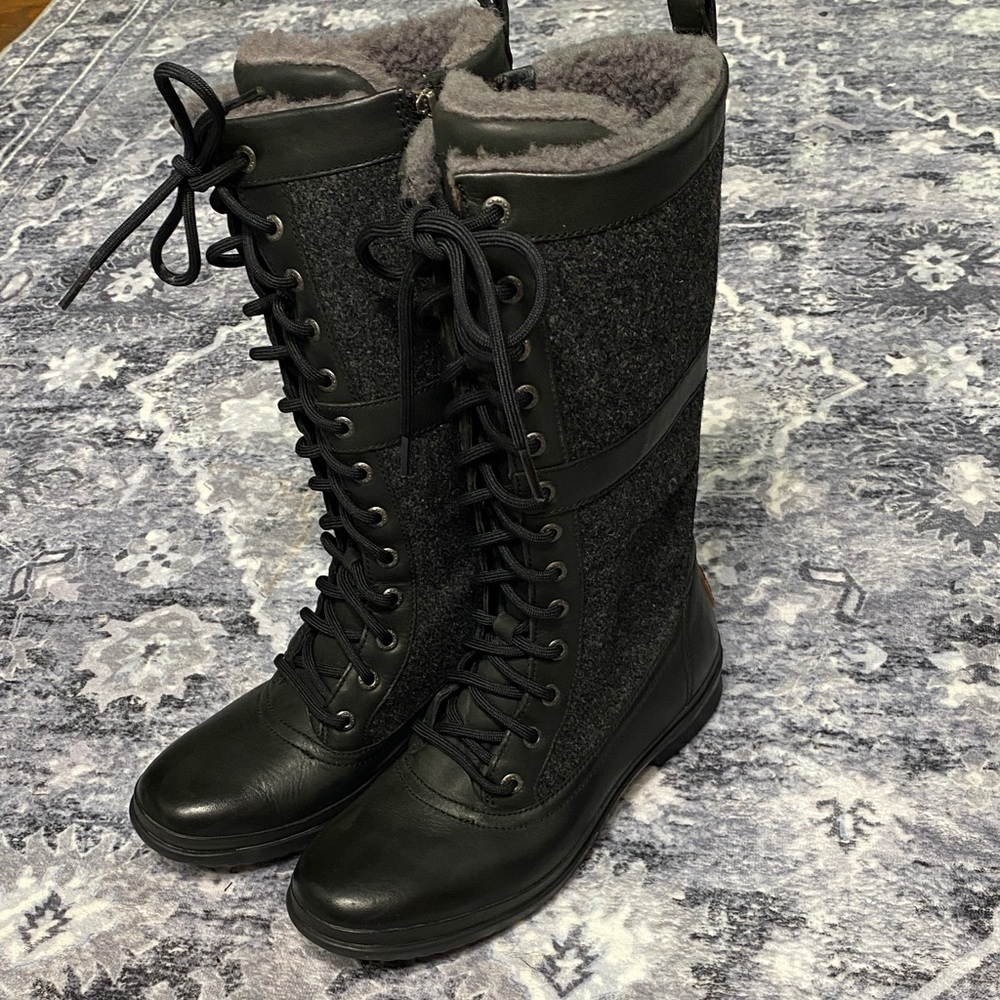 UGG Women's Black Lace-Up Boots